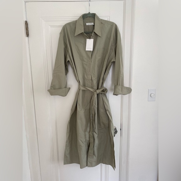 NWT Green Khaki Mijeong Park belted dress - Picture 6 of 8